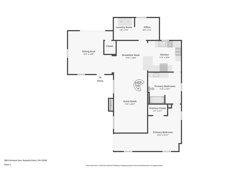 208 Clermont Avenue, Russells Point, Ohio 43348, 3 Bedrooms Bedrooms, ,2 BathroomsBathrooms,Residential,For Sale,Clermont,1041038