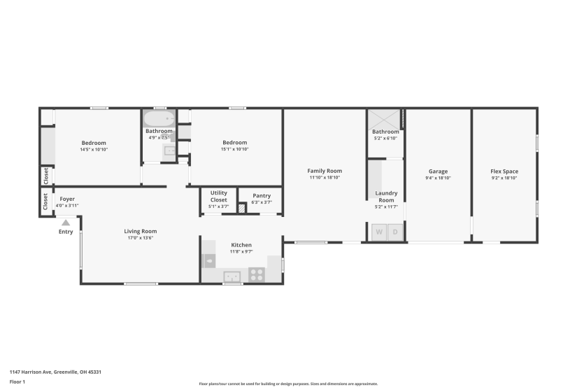1147 Harrison Avenue, Greenville, Ohio 45331, 2 Bedrooms Bedrooms, ,2 BathroomsBathrooms,Residential,For Sale,Harrison,1041344