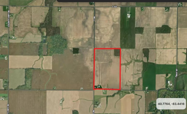 98.29 ac Wyandot Co, OH   $18,000/AC