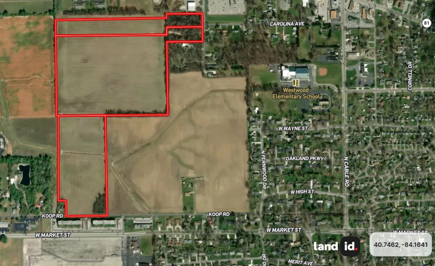 Apx. 64 ac Allen Co., OH (King Ave. & Koop Rd., Lima, OH)--$45,000/ac