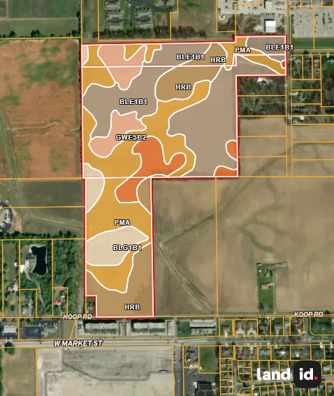 Apx. 64 ac Allen Co., OH (King Ave. & Koop Rd., Lima, OH)--$45,000/ac