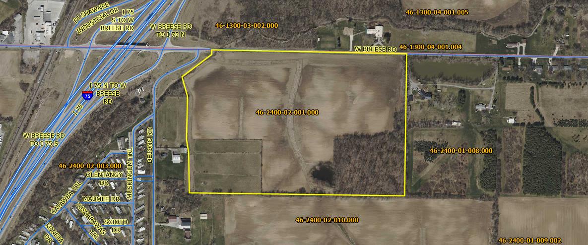 50.17 ac Allen Co (Delong Rd. & W. Breese Rd., Lima, OH)--$38,000/ac